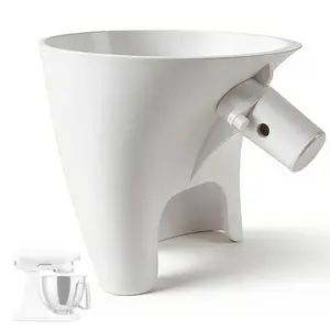 Flour Funnel for Kitchen Aid Mixer, Flour Funnel - Stand Mixer Attachment Anti-Splash Attachments Fits Kitchen Aid Artisan KSM150 5-Quart Tilt-Head Stand Mixer – Mess-Free Pouring