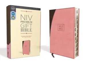 NIV, Premium Gift Bible, Leathersoft, Pink/Brown, Red Letter, Thumb Indexed, Comfort Print: The Perfect Bible for Any Gift-Giving Occasion by Zondervan [Leatherbound Book]