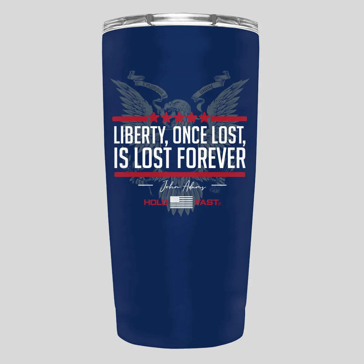 HOLD FAST 20 oz Stainless Steel Vacuum Insulated Flask - Liberty Design, Acrylic Slide Lid, Hand Wash Only Kitchen Drinkware for Outdoors & Freedom Lovers, Flasks, Bottle