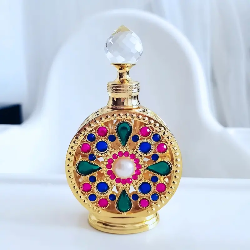 VQCVQC Layali Rouge Luxury Arabic Perfume Oil, Long-Lasting Unisex Fragrance with Frankincense, Fruity Floral Scent, Alcohol-Free Attar for Sensitive Skin, 0.5 oz, Arabic Perfume Bottle Unisex Fragrance, Citrus Unisex Fragrance