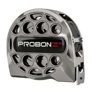 7.5m/25ft Steel Tape Measure, Waterproof, Shockproof & Durable Measuring Tape for DIY and Woodworking, Inch/Metric Scale, Cool Grey