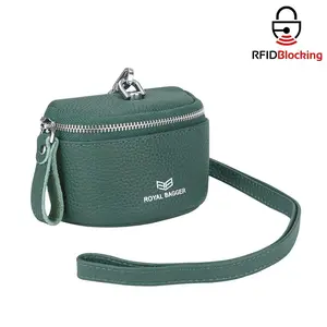 Royal Bagger Mini RFID Blocking Coin Purse for Women, Genuine Leather