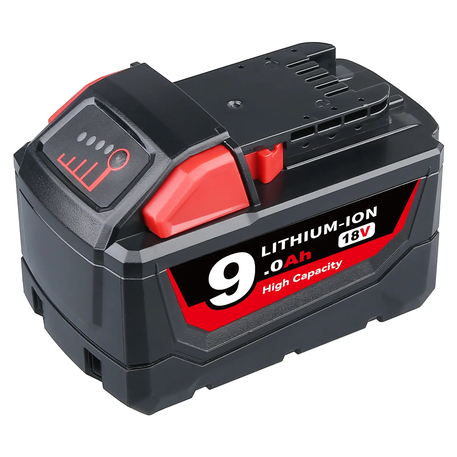 9.0Ah M18 Replacement Lithium-Ion Batteries for Milwaukee 18V Cordless Power Tools, 9000mAh High-Capacity Pack with LED Indicator, Advanced Safety, Durable Build, Extended Runtime, Broad Compatibility with 48-11-1850 48-11-1860