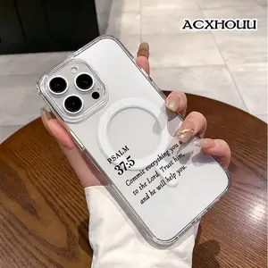 Commit Everything Magnetic Trendy Case for iPhone 17 16 E Pro Max 15 Plus 14 13 12 11 XS XR, Minimalist Print | Silicone, Shockproof, Cute, Stylish, and Protective