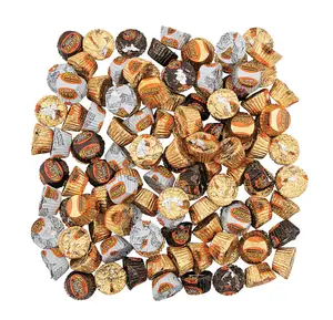 Peanut Butter Cups Miniatures Assortment – 115 Pc. Bulk Chocolate Candy, Individually Wrapped, Party & Valentine
