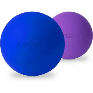 Massage Lacrosse Balls for Myofascial Release,Yoga Deep Tissue Massage,Trigger Point Therapy and Foot Plantar Fasciitis,Muscle Soreness Massager Ball (2Pack,Deep Blue and Purple)