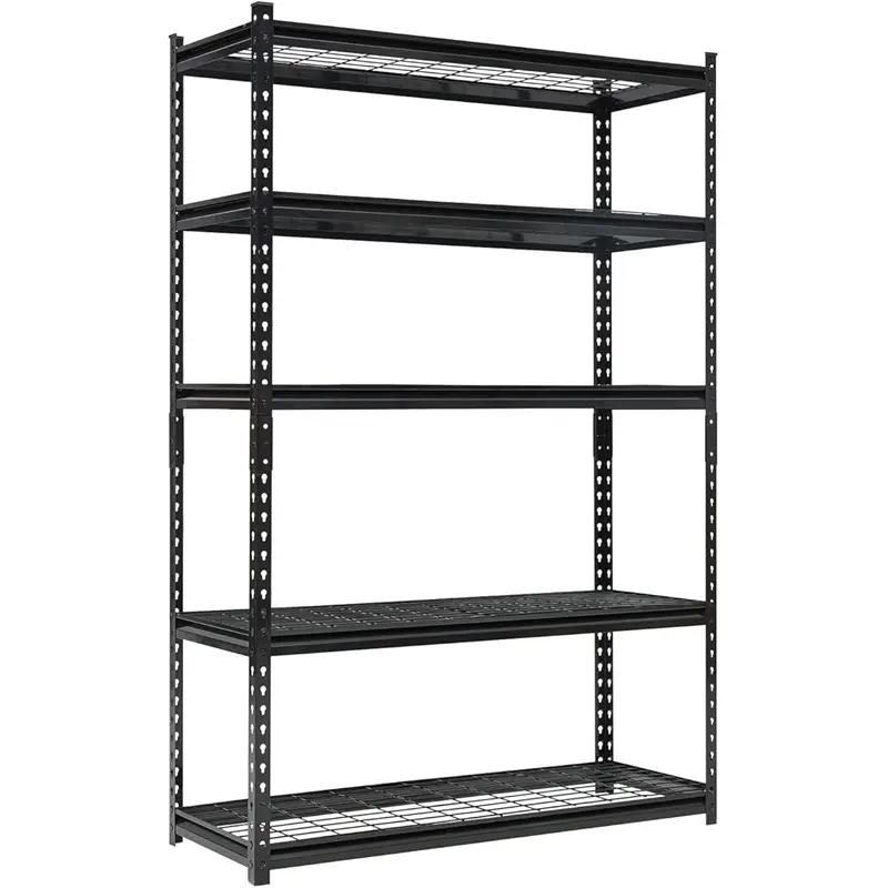 Storage Shelves, 5 Tier Heavy Duty Garage Shelving, 2200LBS Storage Shelves, Adjustable Metal Shelves for Pantry Closet Warehouse Basement
