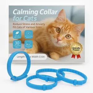 Calming Collar for Cats 4 Pack Enhanced Pheromone Calming Collar Cat Anxiety Relief Adjustable& Waterproof (4)