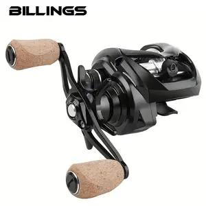 BILLINGS TR200 Series 7.3:1 Gear Ratio Baitcasting Reel, 18LB Max Drag Baitcasting Reel, Fishing Reel for Freshwater Saltwater, Fishing Accessories, Fishing Supplies, Fishing Gear Set