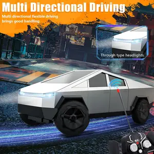 Tesla Remote Control Pickup Truck Toy Car 2.4GHz, 20m Range, 500mah Lithium Battery, Unisex Gift for Kids 3-12 Years, Requires Aa Batteries, Remote Control Trucks