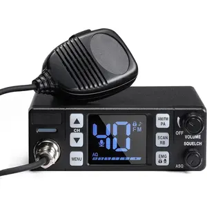 CB-606 CB Radio, 40 Channel Mobile CB Radio with AM/FM/PA Modes, 2.2’’ LCD Screen, Instant Channel 9/19, VOX, Roger Beep, TOT, ASQ/SQ, for Off-Road Adventure