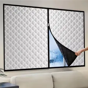 Winter Insulated Curtains with Zipper Design, Warmth and Frost Protection, Full Window Sealing, Easy Installation, Home Use Drapes, Thermal Insulated Curtain