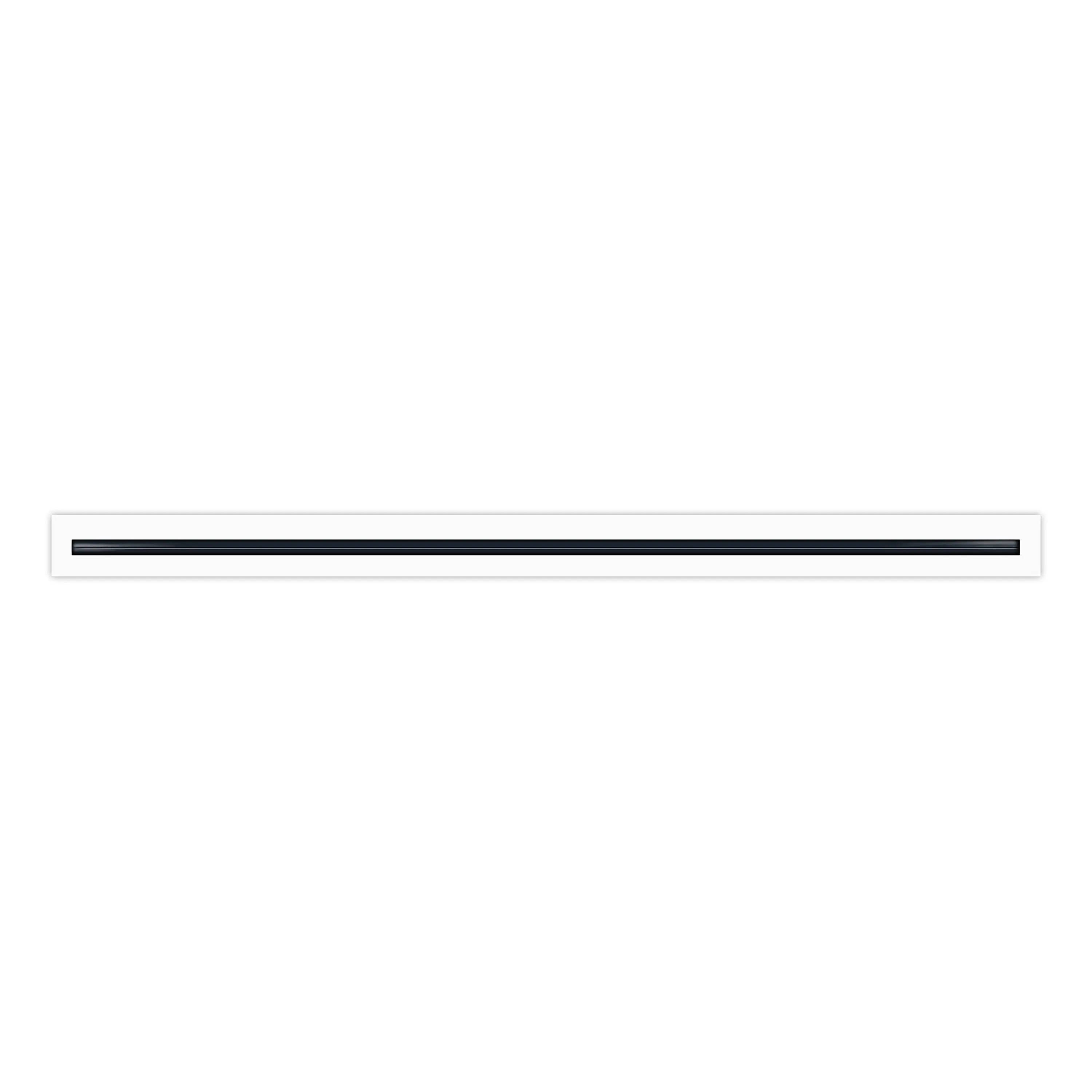 BUILDMART - 48" Linear Slot Diffuser - 1 Slot - Single Slot - White Decorative Aluminum Air Vent - Heating and Cooling Modern AC Vent Cover for Ceiling, Walls & Floors
