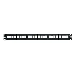 212 MAIN Panduit 24-Port 1 RU Modular Flat Patch Panel - CRS, Front Access, Keystone Ports, Unshielded Type, Rack Mount & Flat Surface Mount Electrical Accessory