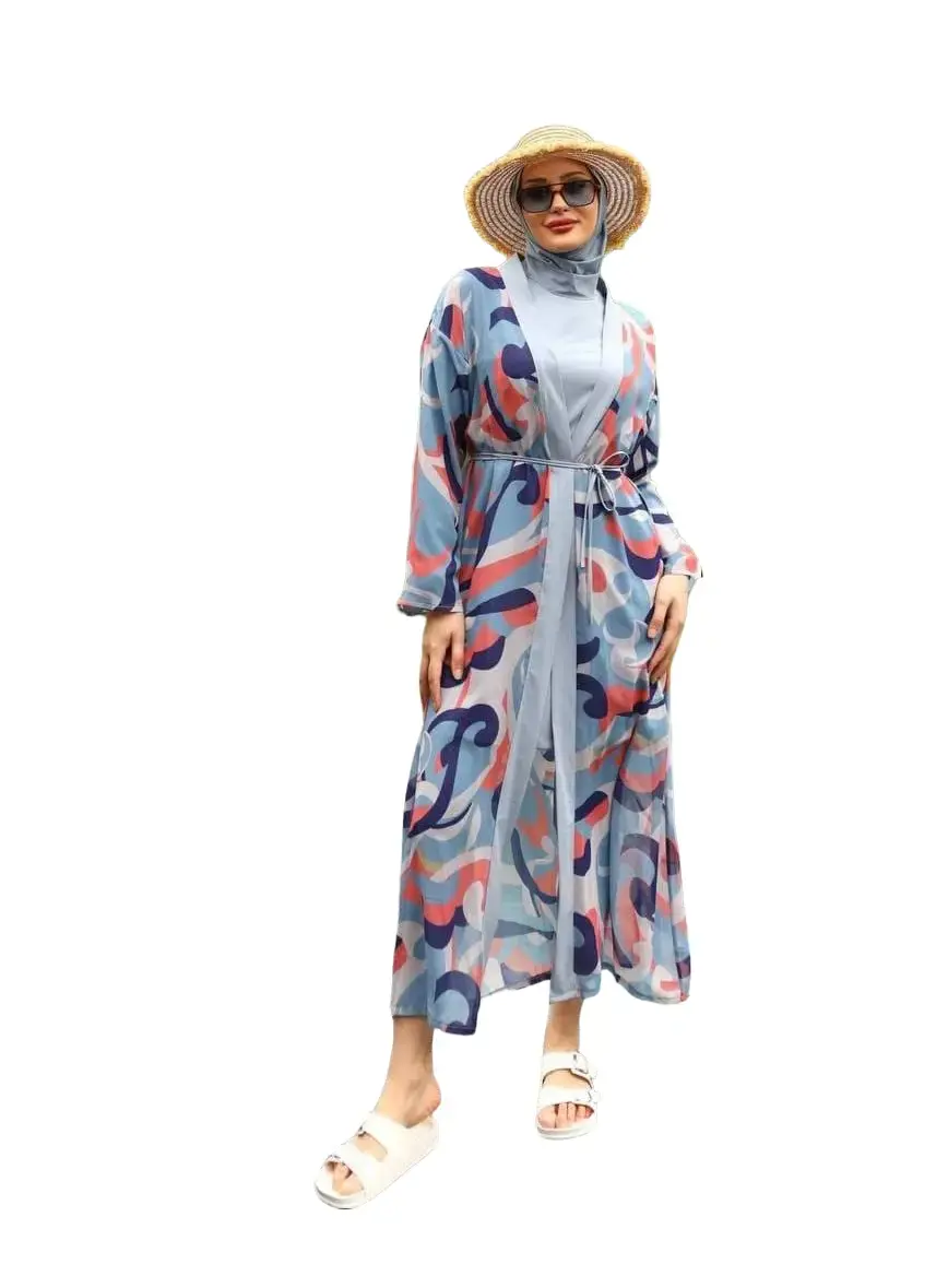 وركيني تركي عالي الجودة بلباس سباحة بتغطية كاملة – 5 قطع - Turkish High-Quality Burkini Full-Cover Swimwear – 5-Piece Set
