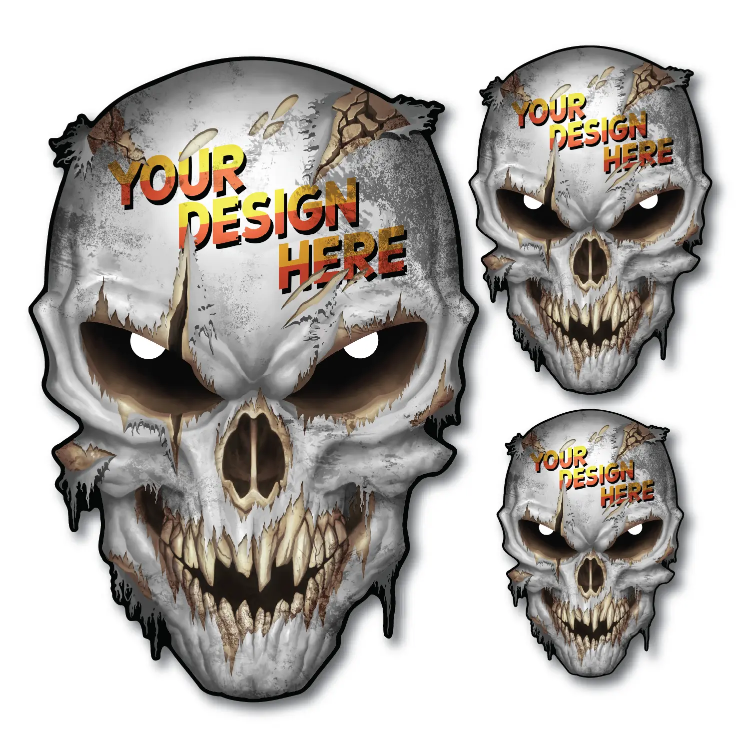 Custom Skull Design for sticker decal skull with reflective eyes Custom Skull Design for sticker decal skull with reflective eyes