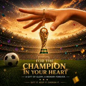 MINISO FIFA World Cup 2026 Series 60mm 3D Trophy Keychain | Collectible Soccer Fan Bag Charm summerwins