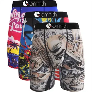 Omnith Boxer Briefs 1pcs/2pcs/3pcs/4pcs for Men S-XXXL Shortpants - Polyester Stretch Underwear Soft Breathable Daily Wear for Cycling Running Swimming Sports