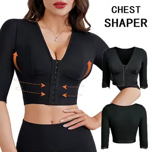 Women Shaping Bra Top Yoga Front Button Sports Jacket Shaping Sleeves Womenswear Comfortable Fit