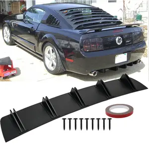 For Ford Mustang GT Rear Diffuser Shark 5 Fins Bumper Lip Splitter Spoiler