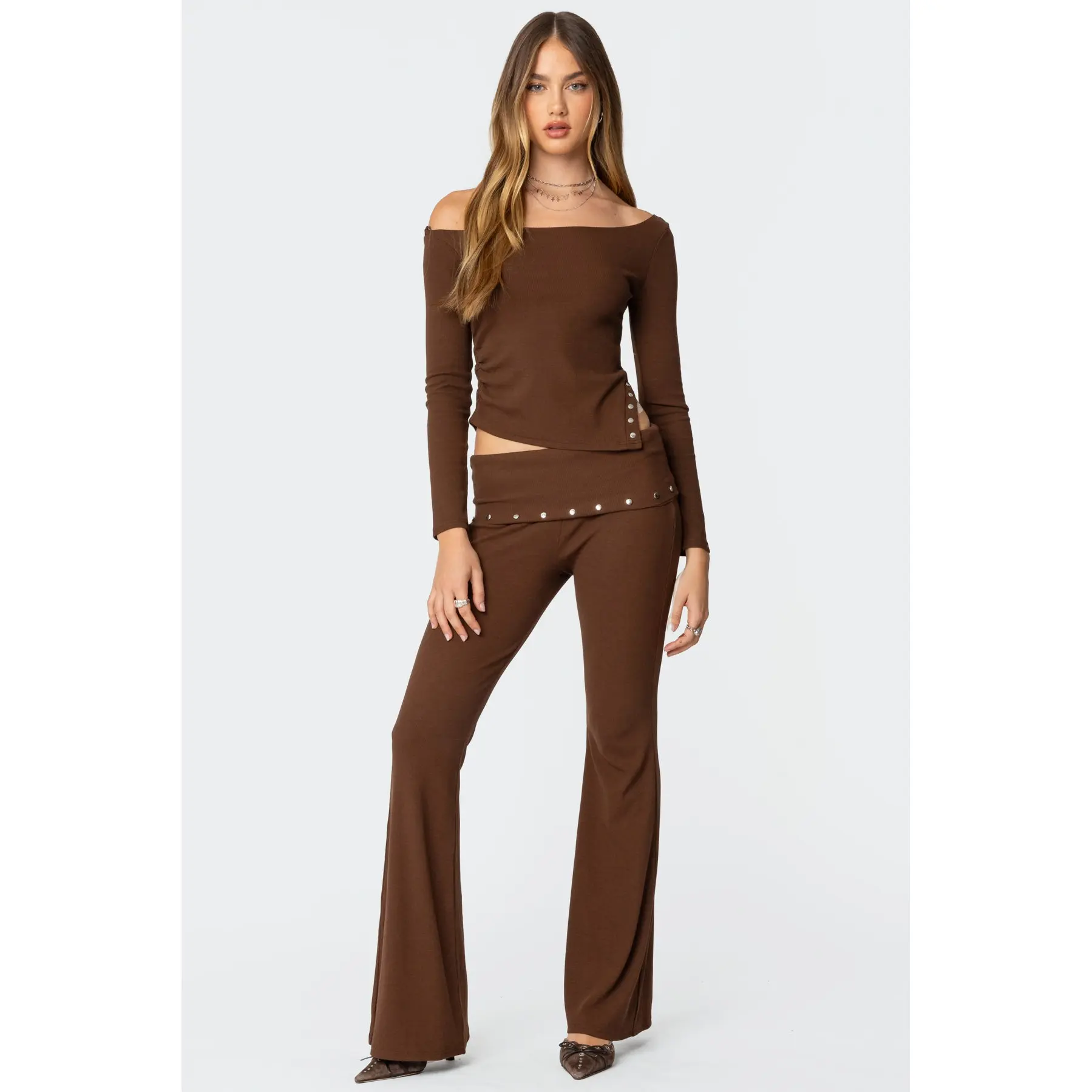 Aries Studded Fold Over Leggings
