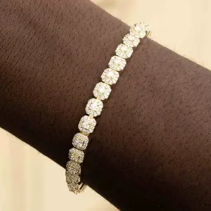 Micro Clustered Tennis Bracelet - Yellow Gold - Shop Greenish Spring Glow Up Sale