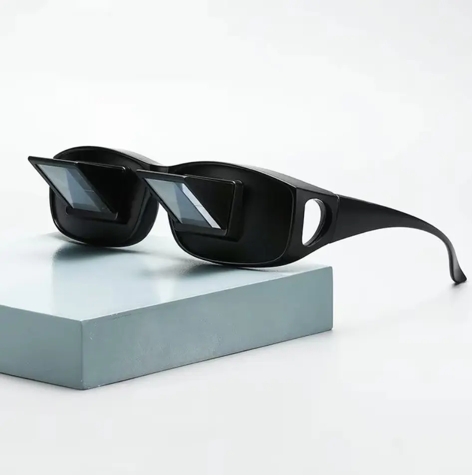 Horizontal Lazy Glasses, Lightweight Glasses, 90° Inverted Horizontal Ultra Light Glasses, 1 Count Prism Glasses for Lying in Bed, Playing with Mobile Phones, Watching TV
