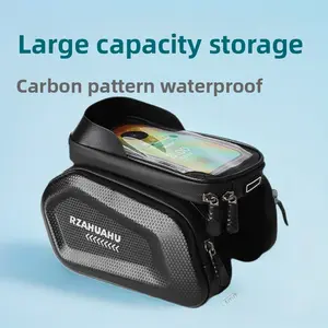 Waterproof Bike Top Tube Bag Front Beam Bag for Mountain Road Bicycles Durable Cycling Frame Bag Phone Storage Bag Saddle Bag Lightweight Outdoor Riding Gear Universal Fit Easy Installation Secure Closure for Daily Commute Travel and Sports Riding Essenti