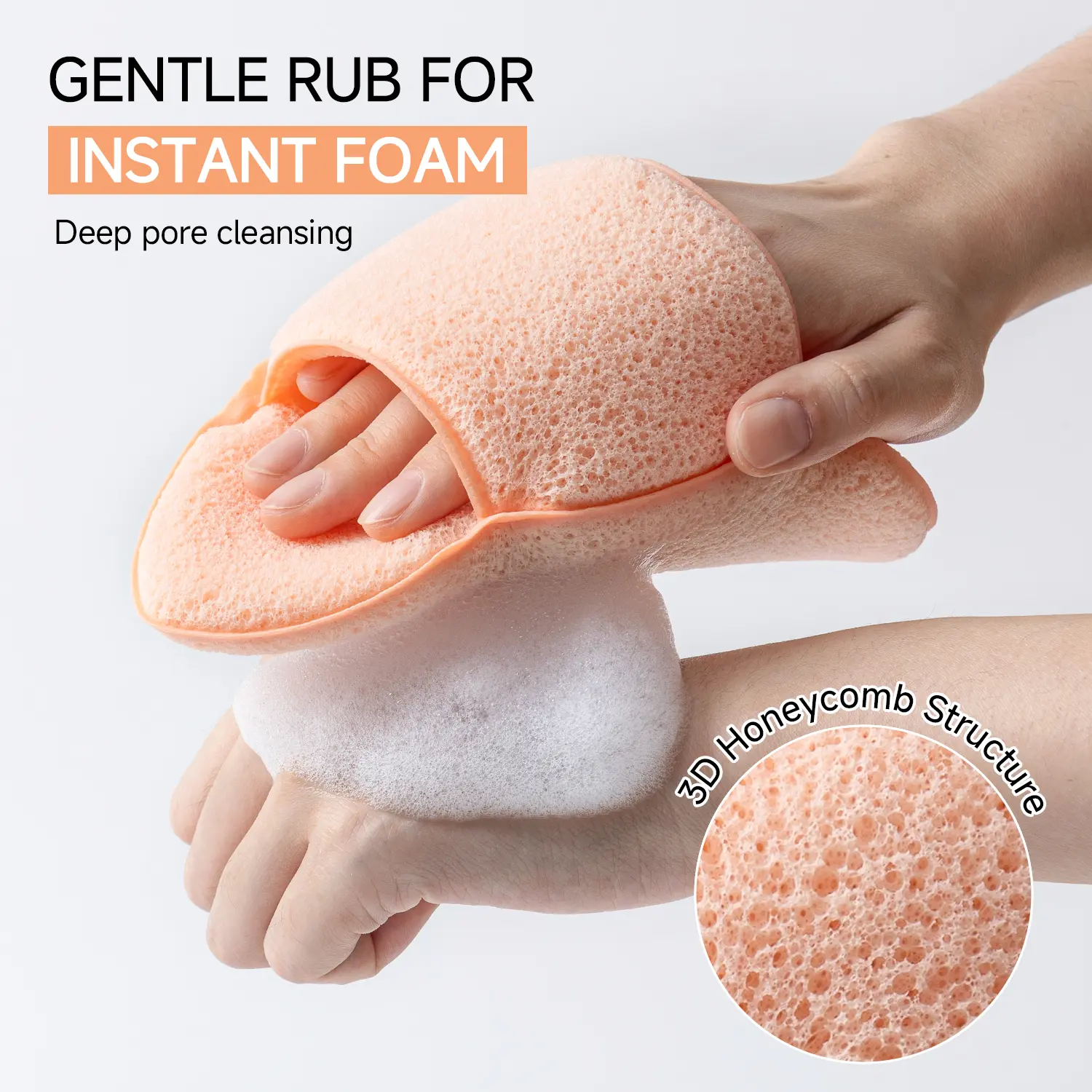 3D Expanded Face Sponge Quick Foaming, Deep Cleansing & Exfoliating, Ultra-Soft for Sensitive Skin, Washcloths