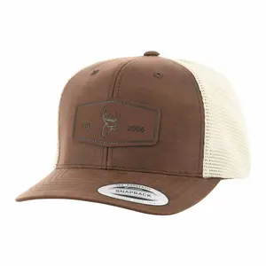 Legendary Whitetails Men's Buck Commander Waxed Cotton Leather Patch Hat
