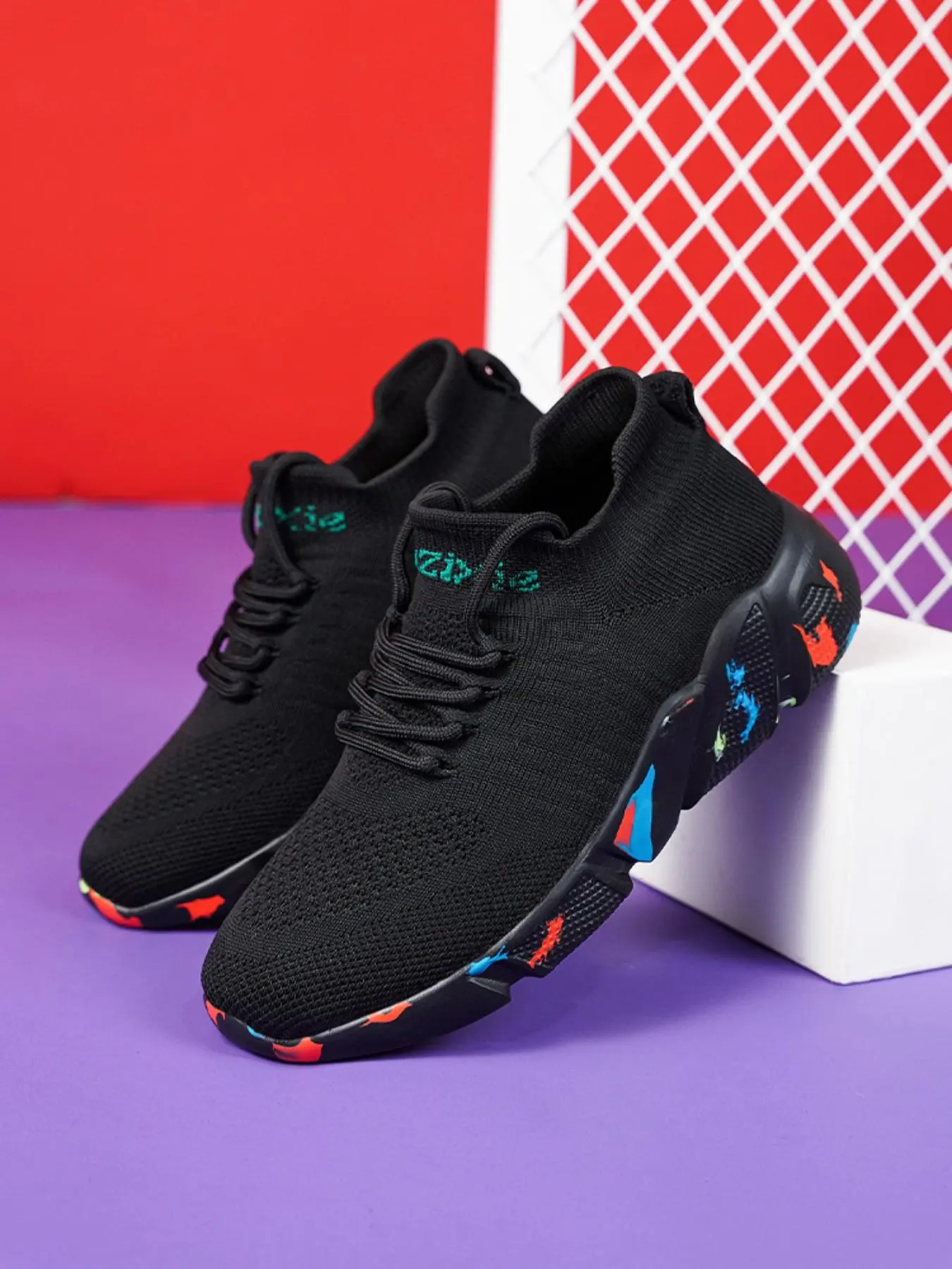 Women's Sporty Lace Up Running Sports Shoes, Casual Comfortable Breathable Walking Shoes, Fashionable Sneakers for Daily Wear Athletic Shoes Workout Sneakers Athletic Running Trainers Running Athletic Footwear Trendy Running Shoes
