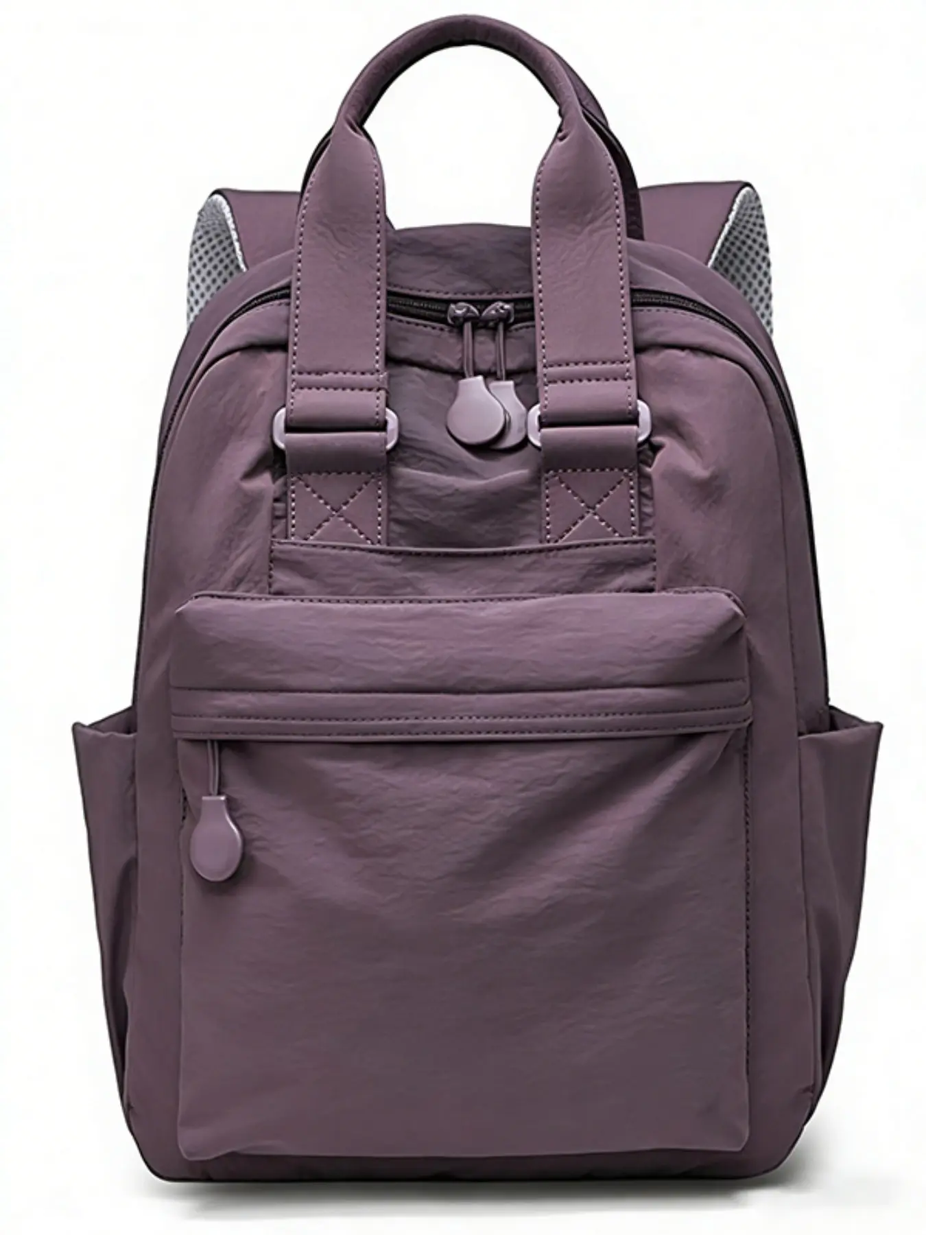 2026 Spring Summer New Women's Fashion Backpack, Plain Color Versatile Travel Commute Large Capacity Nylon Lightweight Bag Casual Backpack