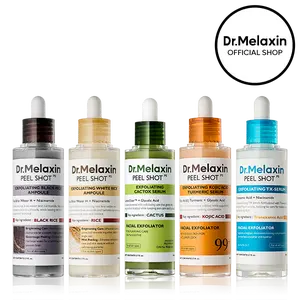 [Dr.Melaxin Official] Peel Shot Exfoliating 5-Step Set | Glow Rice, Kojic Turmeric, TX & Cactox Serum for Pore Clearing, Reducing Puffiness & Hydration Barrier