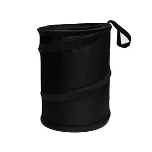 Small Black Collapsible Portable Waterproof Plastic Trash Can, Home Supplies Waste Bin