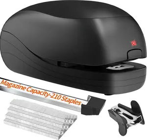 Electric Stapler for Desk, Automatic Stapler Desktop, Office Staplers Electric, AC or  Operated Staplers Heavy Duty Office Use, with Reload Reminder & Release Button, 25 Sheets Capacity, Black