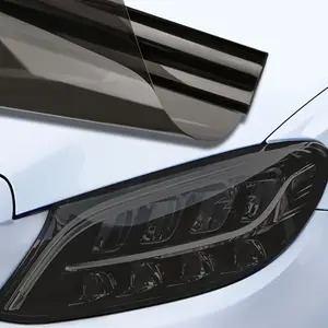 30×100cm/11.81×39.37inch Vinyl Wrap for Car Headlights, Self-Adhesive Headlight Film for Car Headlight Brake Lights Taillight and Fog Light, Car Light Tint Film for Repair, Protection, Waterproof And Scratch-Resistant, Headlight Decals