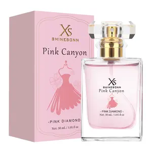 Shinesonn Pink Canyon Women's Perfume Pink Diamond Eau de Parfum (1.01 fl oz) - Floral Chypre, Citrus Fruity, Vanilla Cinnamon Multi-Scent Aroma Boosting Elixir with Atomizer, Fruit-Flavored Floral Fragrance, Floral Fragrances