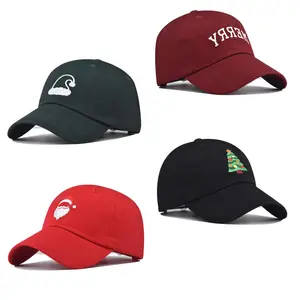 Merry Christmas Hat for Men Women 100% Cotton Soft Comfortable Anti-Sweat Band Baseball Cap One Size Fits Most Perfect for Christmas Party Supplies Holidays