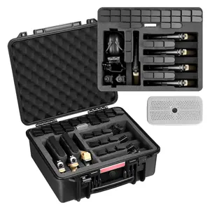 fathersdaygift VEVOR Hard Pistol Case, Heavy Duty Hard Gun Case with XPE Foam Lining, Waterproof Pistol Storage Box with Customizable Interior Handle for Gun, Lenses, Camera, Gear, TSA Compliant, 19.3x17.1x8.3 in