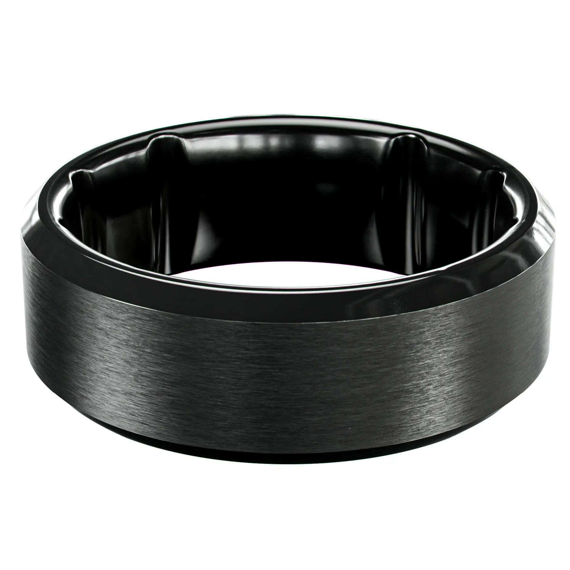 Groove Tungsten Ring – Men’s Durable Wedding Band, Scratch-Resistant Comfort Fit, Includes Zeus Silicone Ring – Black