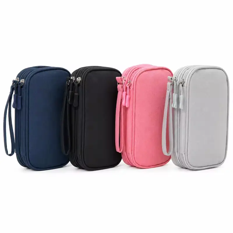 Portable Cable Organizer Bag Oxford Cloth Travel Electronic Accessories Storage Case for Power Bank Hard Drive