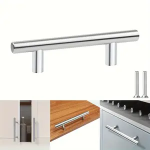 4/8 Pack Stainless Steel Cabinet Handles - 7 Inch Brushed Nickel Knobs, 5 Inch Center-to-Center, Modern Kitchen Hardware, Easy to Install Du Drawer Pulls, Minimalist Design, Sturdy Construction, High-Quality Surface Finish, Essential for Home Renovation