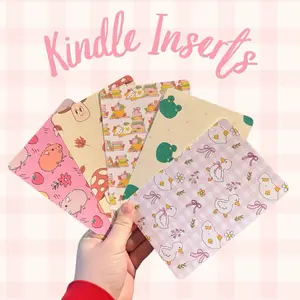 Cute Kindle Inserts | Cozy Aesthetic Kindle Decor | Clear Kindle Insert | Reader Gift | Pick 1 or Bundle