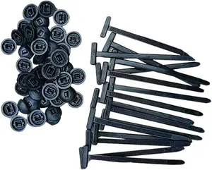 100Pcs Nylon Universal Cable Tie Buckle, Heavy Duty Self-Locking Nylon Zip Ties Holder, Multipurpose Plastic Cable Ties Tool for Car Daily Repair