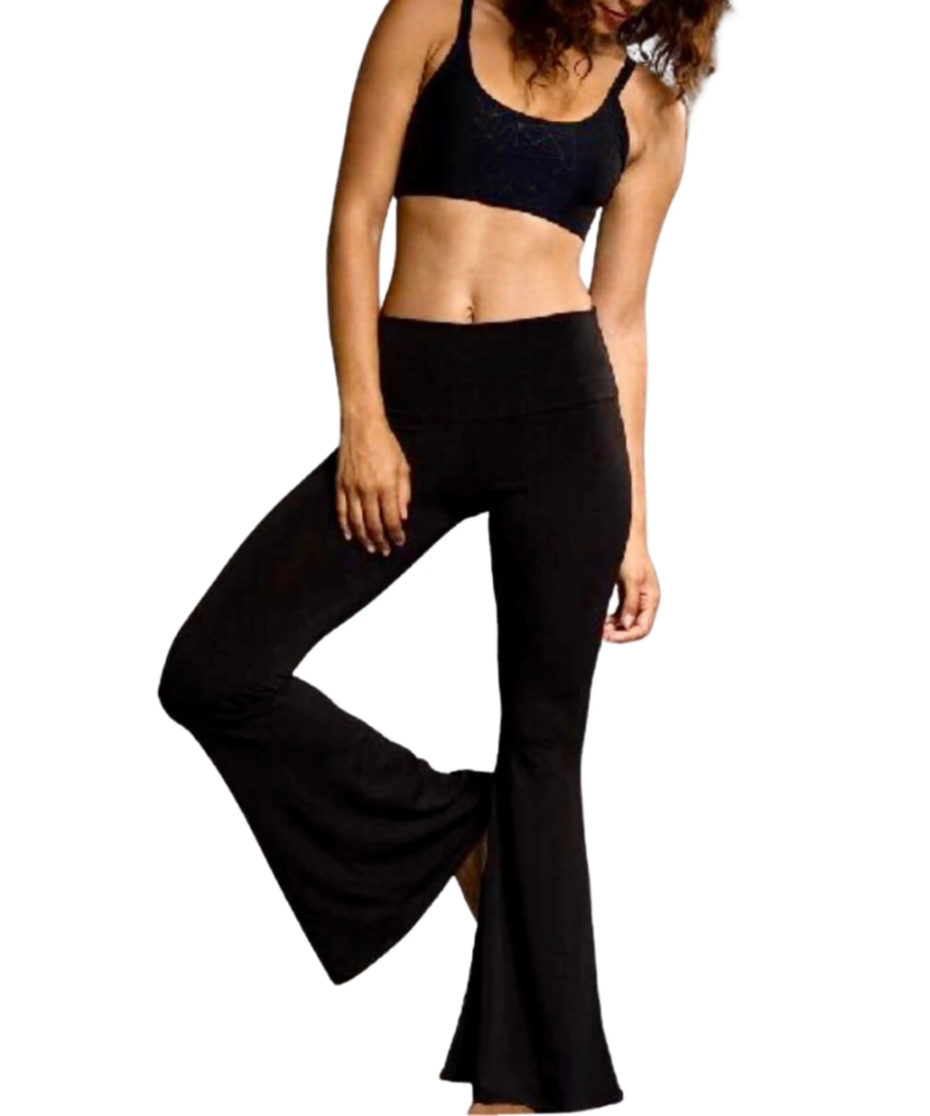 Women's Bell Bottom Athleisure Bottoms - Yogapants, Workout Leggings, Wide-Leg Palazzo Pants with Tall, Petite & Custom Inseam for 2000s Airport Outfits, Comfy Athleisure Bottoms, Exercise Athletic Activewear