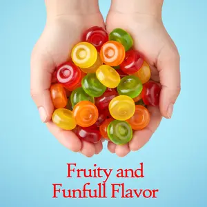 Assorted Fruit Candy Bulk, 2.2 lb – Individually Wrapped Mixed Fruit Candies – Colorful Fruit-Flavored Candy Bulk for Parties, Offices & Sharing