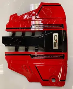 Mustang Engine Cover. Carbon Fiber Sides & Eruption Green Center