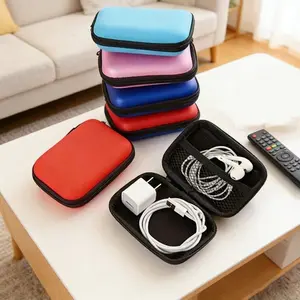 Waterproof Zipper Storage Bag, 1 Piece Data Cable Earphone Storage Bag, Keychain Coin Purse, Portable Organizer for Home Office