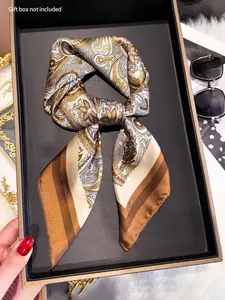 Women's Paisley Print Square Scarf, Boho Style Bandana for Women, Fashionable Hair Accessories for Daily Wear, Trendy All-match & Exquisite Scarf for Birthday Gift, Boho Style Shawl