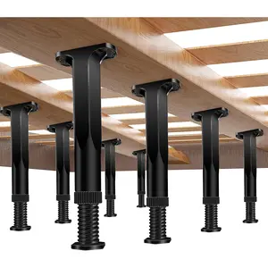 8 PCS Adjustable Height Bed Frame Support Legs - 7.8-14.6inch Bed Slats Support Leg with Screws, Replacement Furniture Legs for Bed Frame, Bed Center Slat, Cabinet, Dresser, Table, Sofa, Chair